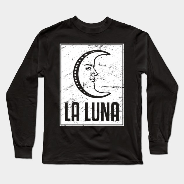 La Luna | Loteria Mexican Tarot Card Long Sleeve T-Shirt by MeatMan